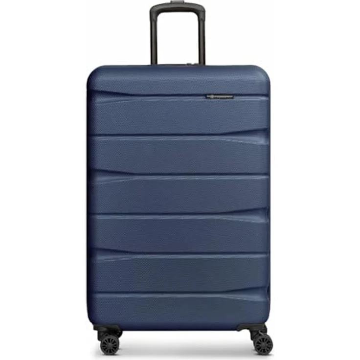 Franky 4-Rad Koffer, Trolley aus ABS Material, funktionaler Hartschalen Koffer, Reisegepäck mit TSA Schloss für Ferien und Abenteuer (DUNKELBLAU, M-mittlerer Koffer 65cm) – Bild 1