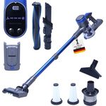 Sommertal VARIO150 Akku Staubsauger, 3in1 Turbosauger mit 45min Laufzeit, LED-Leuchte, ergonomischem Design und HEPA-Filter für Tierhaare, bis 300m²