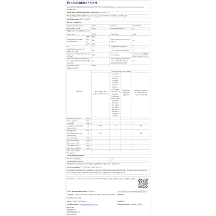 Telefunken Kühlschrank CF-33-101-S2, freistehend mit 89 Litern und 12 Litern Eiswürfelfach, silber – Bild 8
