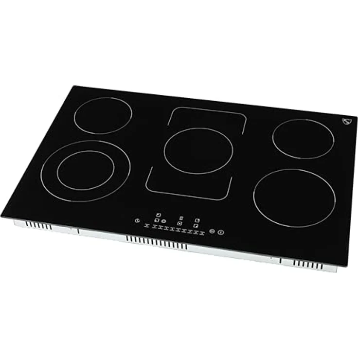 K&H Glaskeramikkochfeld NC-9407S, 5 Zonen Autarkes Kochfeld mit 9400W Leistung, Touch-Control Steuerung in 9 Stufen, 80CM, kein Stecker enthalten – Bild 4