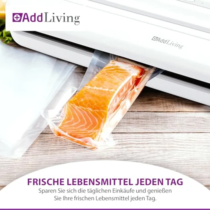 AddLiving 50 Vakuumierbeutel (10x15 cm) | Robuste Sous Vide Beutel für Lebensmittel, hitzebeständig und reißfest, ideal für Vakuumierer – Bild 2