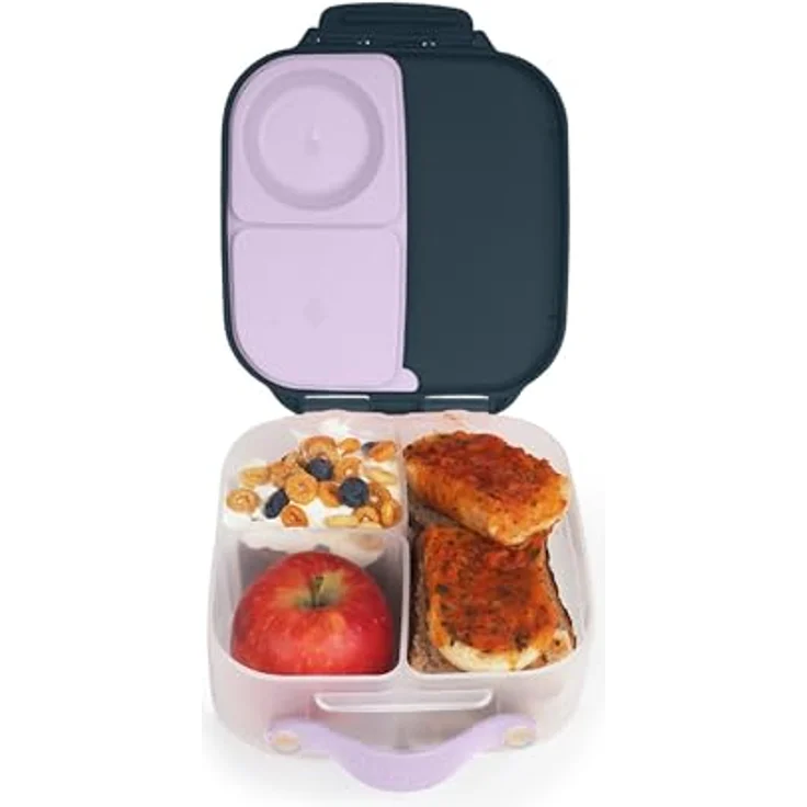 B.BOX Lunchbox Mini, Lunchbox mit Flexfach für ganzen Apfel, auslaufsichere Fächer und Tragegriff, 1 Liter, frei von BPA und PVC – Bild 1