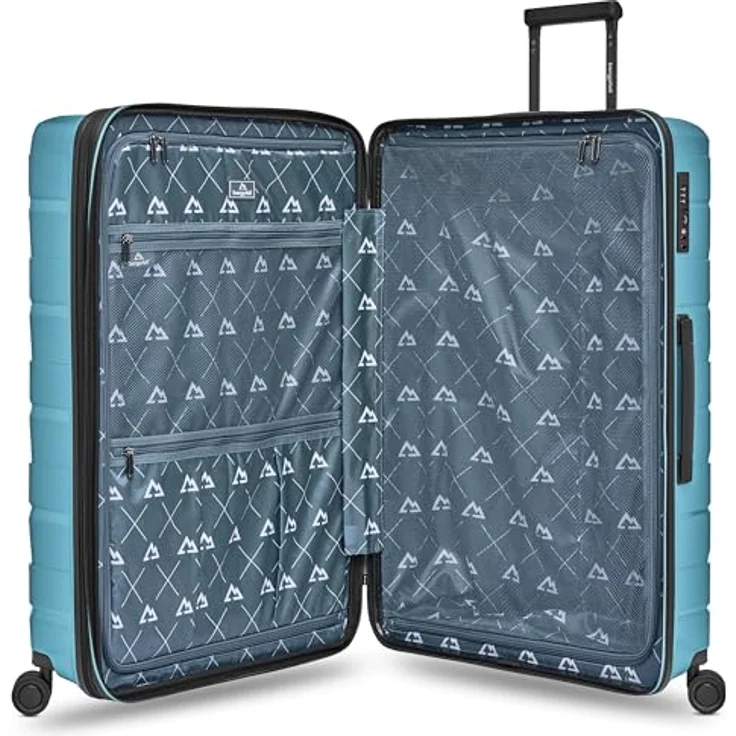 Bergpfeil Großer Hartschalen Check-in Koffer |Trolley erweiterbar 52 x 32 x 75 cm aus Polypropylen | 4,3 kg | Doppelrollen & TSA-Schloss (Travel) – Bild 5