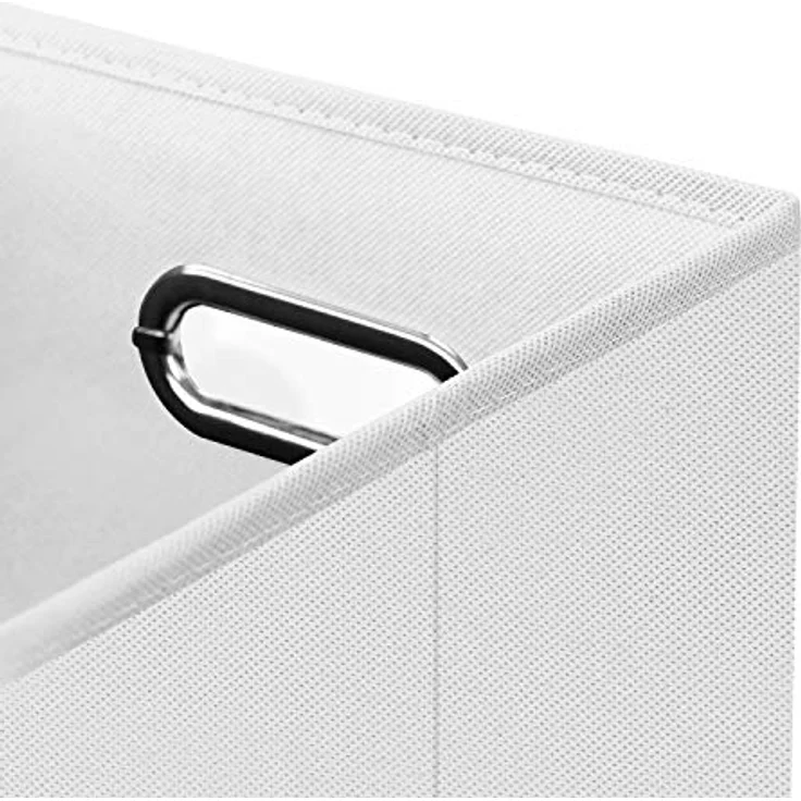 CM3 2 Stück weiß Faltbox 25 x 25 x 25 cm Aufbewahrungsbox faltbar, mit Deckel – Bild 3