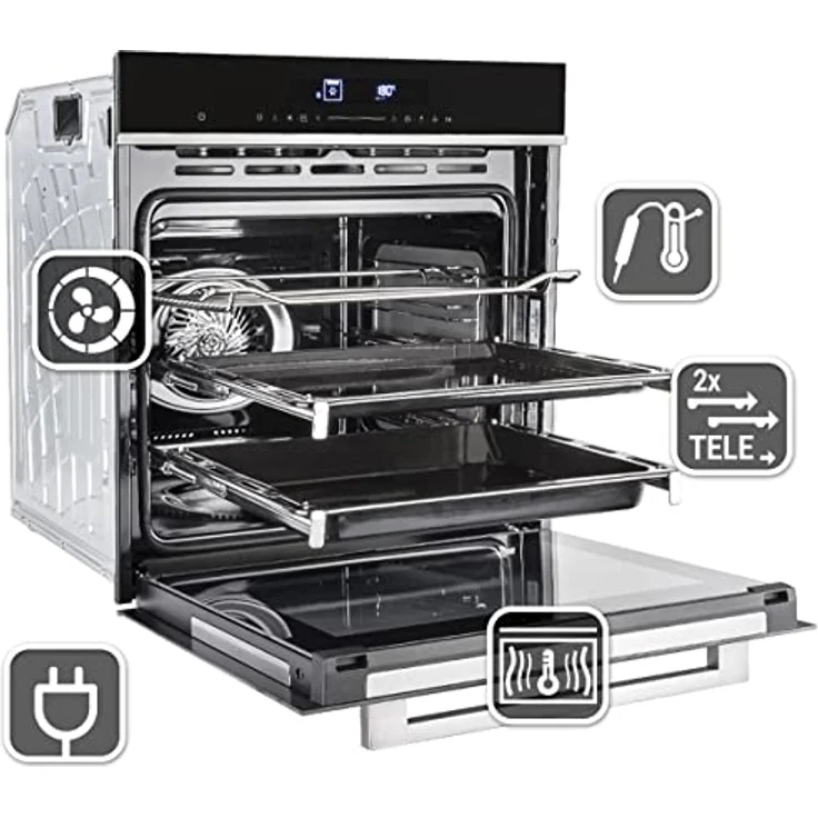 KKT KOLBE Backofen und Induktionskochfeld SET8017IH77FZ, eingebautes Set mit SensorTouch, Katalysereinigung und 11200W Leistung – Bild 4