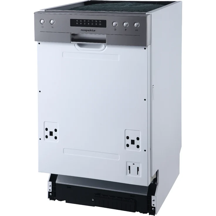 Respekta Geschirrspüler Einbau Spülmaschine teilintegriert Aquastop, 45 cm, 9 Gedecke, Energieeffizienz E, 49 dB Geräuschpegel