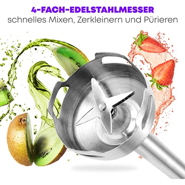 ProfiCook PC-SM 1094 1000W extra langer Edelstahlmixstab mit 4-fach Edelstahlmesser, variable Geschwindigkeitsregulierung – Bild 2
