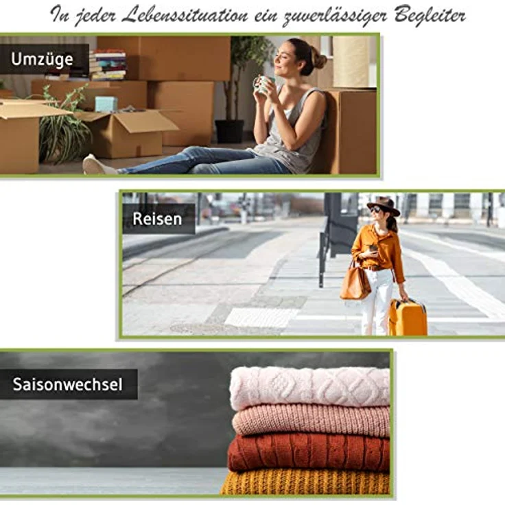NORDIC® Vakuumbeutel für Kleidung, 6x Größe S 60x40cm, BPA-frei, wiederverwendbar, reißfest, inkl. Etiketten zur Beschriftung – Bild 5