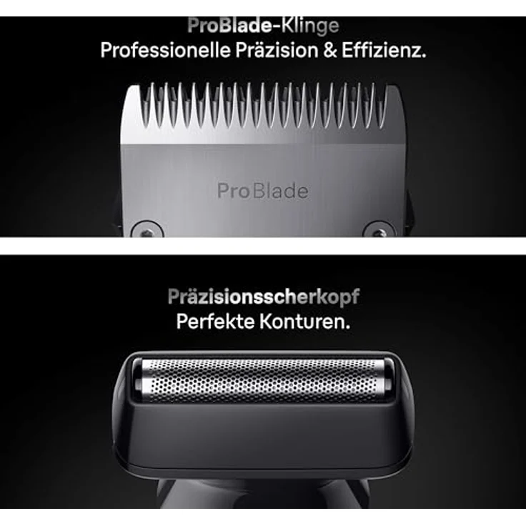 Braun All-in-One Series 7 Groomingset 18-in-1, ProBlade-Klinge, AutoSense-Technologie, Herren Elektrisch, 120 Min Akku, AIO7585, Grau – Bild 4
