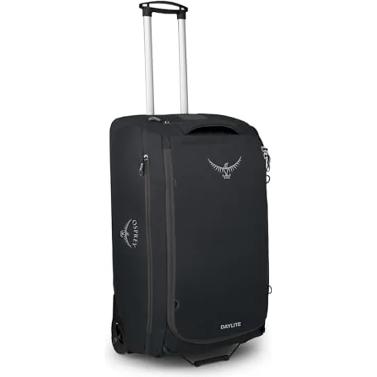 Osprey Daylite 85, 2 Rollen Reisetasche mit arretierbarem Griff und praktischen Außentaschen, Schwarz, (85 l)