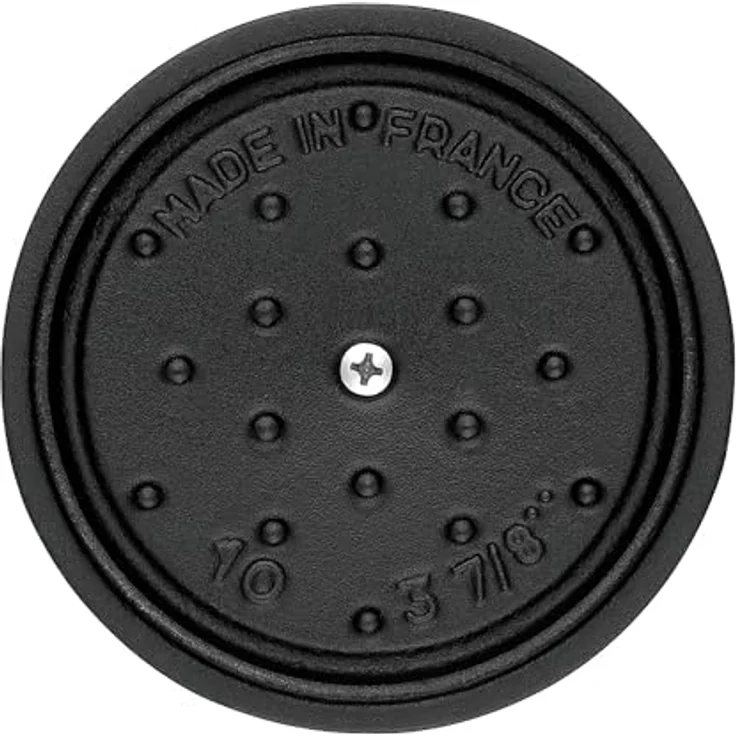 Staub 40500-101-0 Mini Cocotte, rund mit Deckel 10 cm, 0,25 L, induktionsgeeignet, mit mattschwarzer lierung im Inneren des Topfes, schwarz – Bild 7