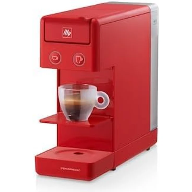 Illy Cafè Y3.3, Kaffeemaschine in Rot, kompatibel mit Iperespresso-Kapseln für Espresso und American Coffee, kompakte Bauweise mit individueller Steuerungstechnologie – Bild 4