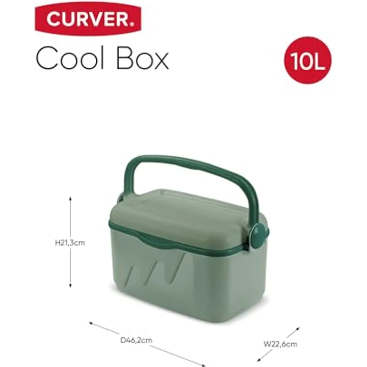Curver Kühlbox 10 l, robuste Konstruktion mit praktischem Bügelgriff, in Blau – Bild 6