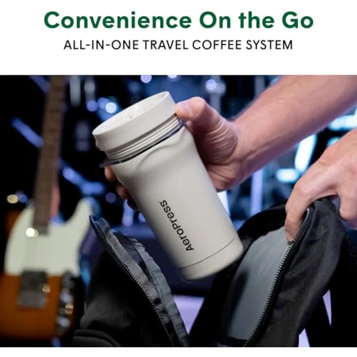 AeroPress AeroPress Go Plus, tragbare Kaffeemaschine für Reisen und Camping – 3-in-1-Brühmethode, vollmundiger Kaffee ohne Bitterkeit – Schwarz – Bild 4
