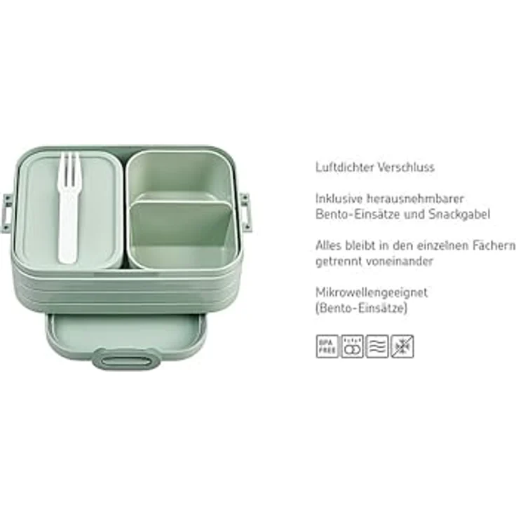 Mepal Lunchbox Bento Lunchbox Take A Break Midi - Vivid Lilac, Meal Prep Box für Sandwiches – Bild 4