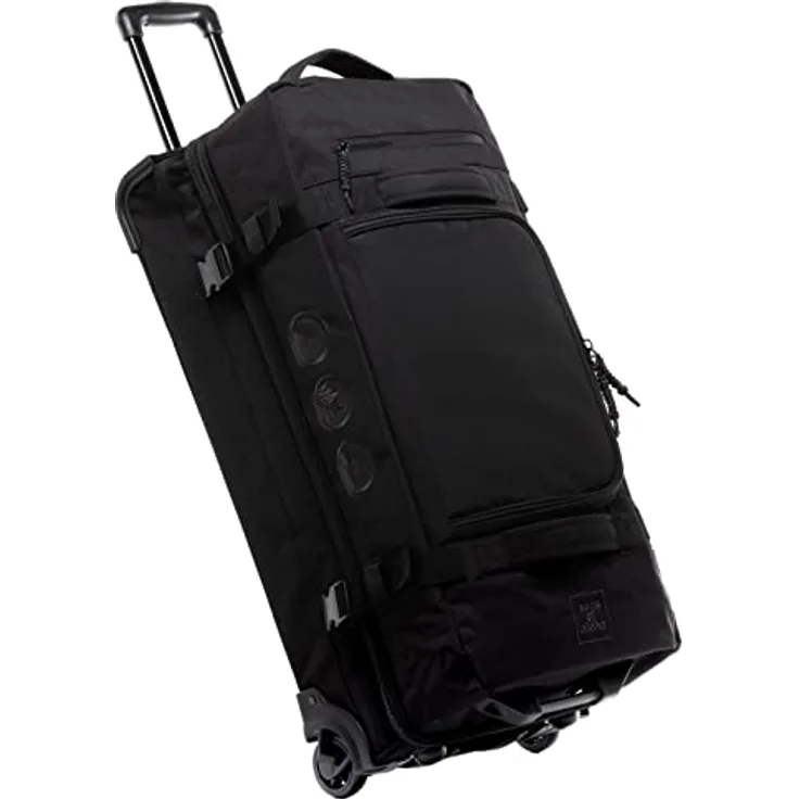 XL Reisetasche mit 2 Rollen Kane Rollkoffer 80 cm Koffer Sporttasche Reise-Trolley recyceltes Meeresplastik 120L, schwarz