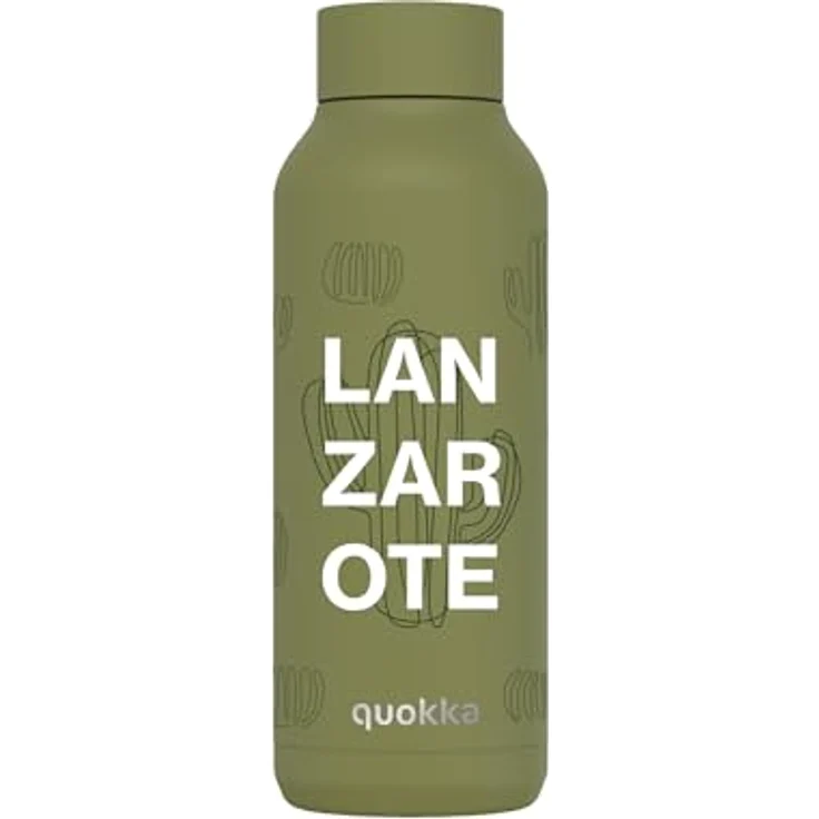 Quokka SOLID OLIVE GREEN 510 ml, doppelwandige Edelstahl-Thermoskanne, BPA-frei, hält Getränke 18 Stunden kalt und 12 Stunden heiß – Bild 1
