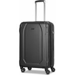bugatti Valencia Koffer Groß | Trolley aus ABS Material mit arretierbaren Griff, Kreuzpackgurt, TSA-Schloss und Netzfach | 45 cm x 27 cm x 68 cm, Schwarz
