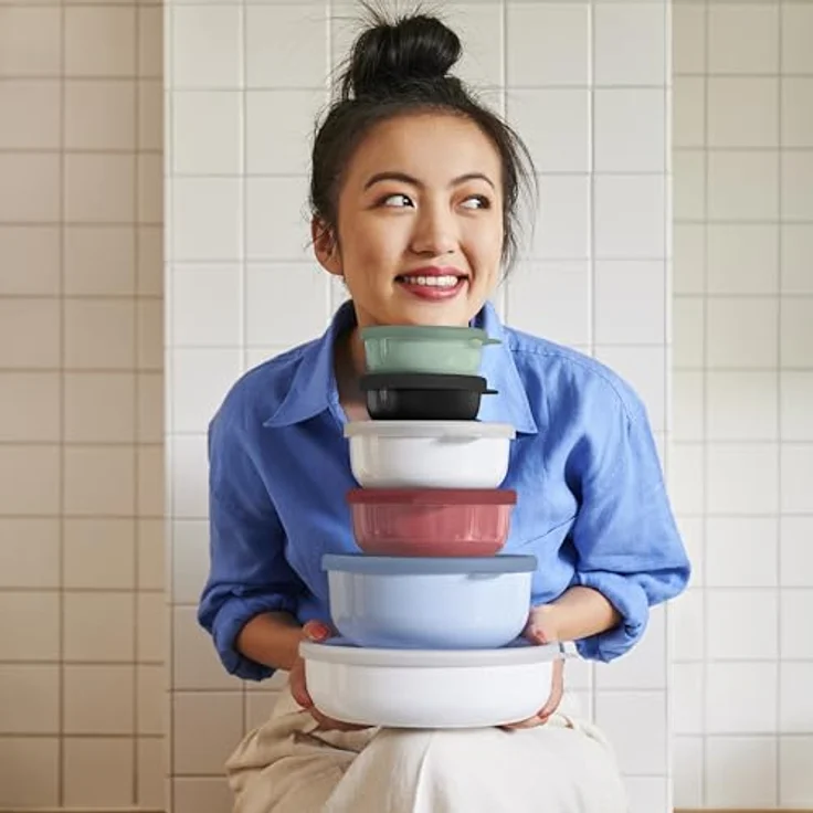 Mepal Mikrowellengeschirrset 3-teilig Lumina - Aufbewahrungsbox - 250 + 750 + 1500 ml - Nordic black – Bild 4