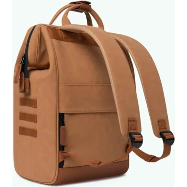 CABAIA Tagesrucksack Adventurer L Nubuck (3-tlg), Veganer Cityrucksack mit austauschbaren Vordertaschen, Lederoptik, 26 L, wasserdicht – Bild 6