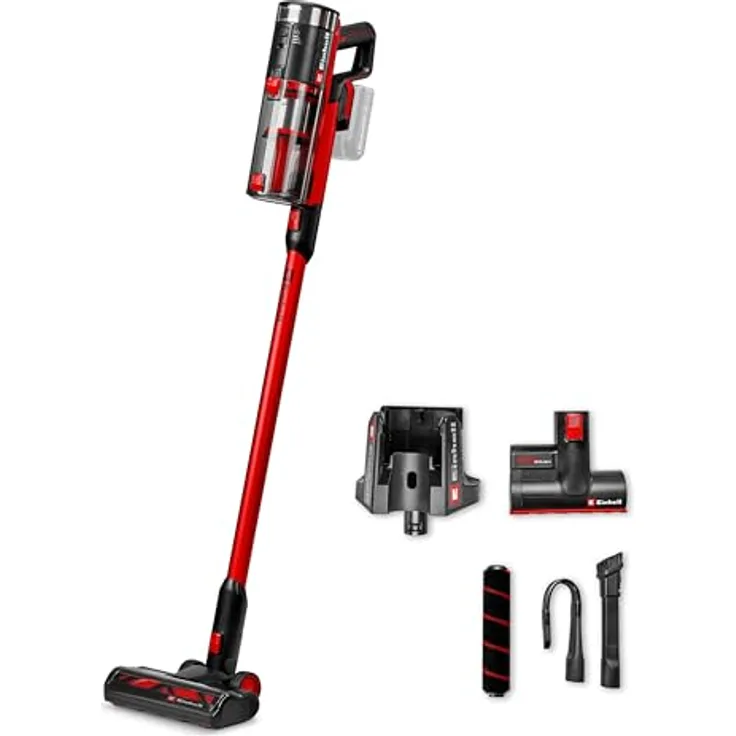 Einhell Akku-Stielstaubsauger TE-SV 18/270 Li BL-Solo, beutellos, kraftvoller Brushless Motor, 2-in-1 Design, LED-Display, ohne Akku und Ladegerät