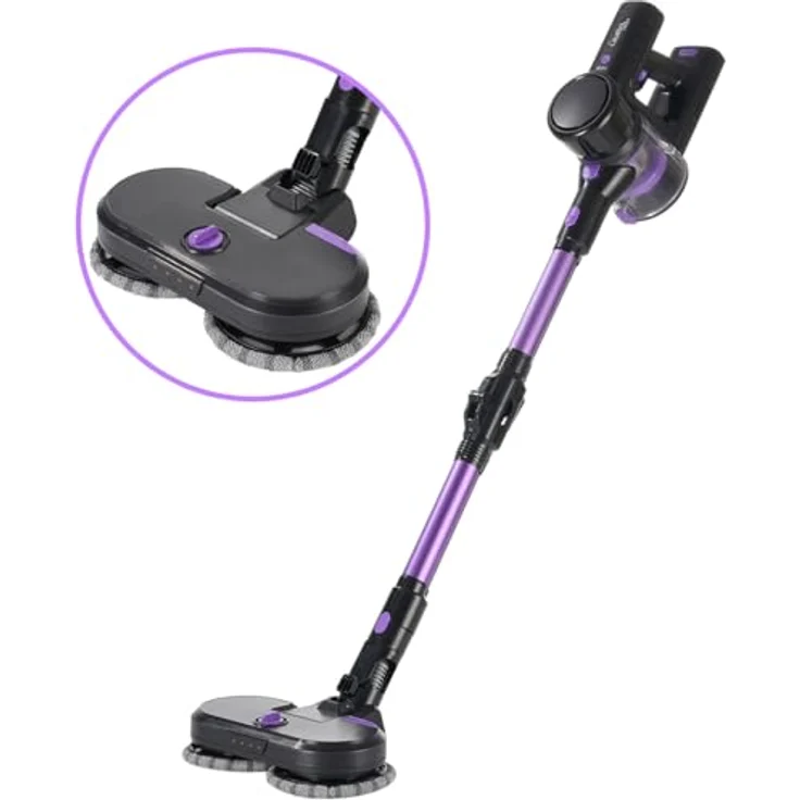 Casativo Multifunktionaler 2in1 Akku Staubsauger - Zyklon-Hand- & Bodensauger mit Wischaufsatz, 23 kPa Saugkraft, HEPA-Filter, beutellos, für allergikerfreundliche Reinigung – Bild 9