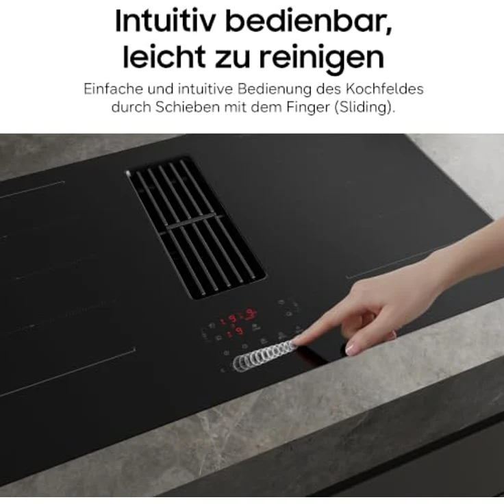 Samsung CC90H84PADUR Induktionskochfeld mit Abzug, 80 cm, A+ Energieeffizienz, Flex Zone, 9 Power Levels, Dunstabzug 600 m³/h – Bild 11
