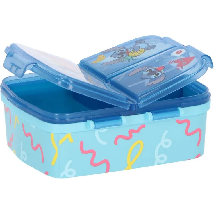 Lilo & Stitch Lunchbox Brotbox Praktische Snackbox Lunchbox, ideal für kleine Fans, blau