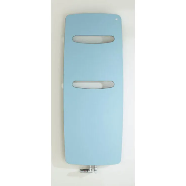 Schubiger Zehnder vitalo Design Heizkörper VIT-120-060, 1200x590 mm, Ausführung "cut", Mittelanschluss, weiss, mit Handtuchaussparungen und effizientem Kupferrohr-Heizregister