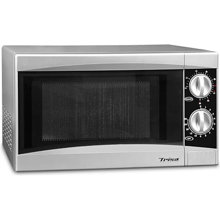 Trisa Electronics Mikrowelle, Silber, Metall, 32.50x26.50x45.50 cm, Garraumbeleuchtung, automatische Auftaufunktion, Timerfunktion – Bild 2