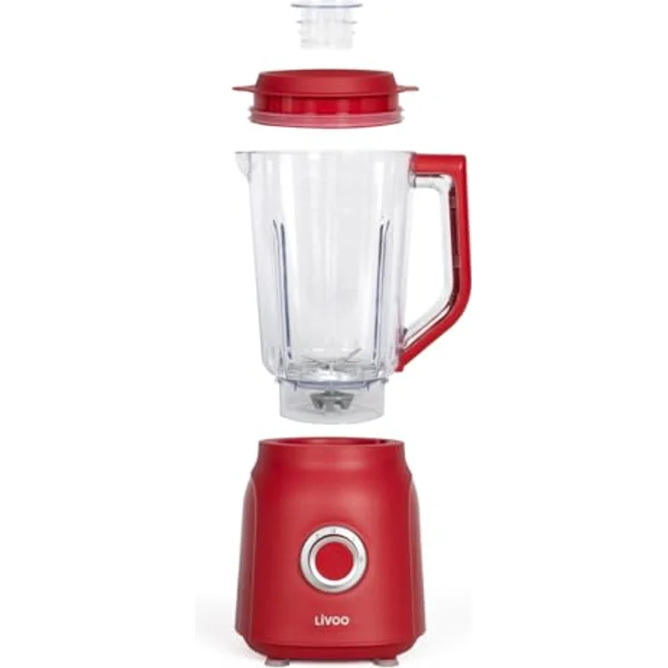 Livoo DOP242N Standmixer, 1,5 l, 600 W, 22.000 U/min, 2 Geschwindigkeitsstufen, Edelstahl-Klingen – Bild 2