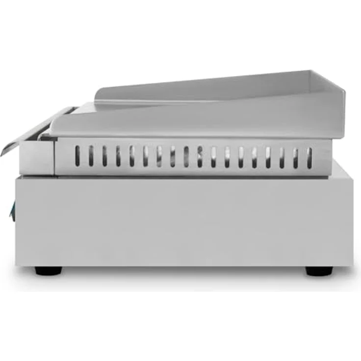 vertes FM19-G4-01 Tischgrill, elektrischer Plancha Grill mit 1700W Leistung, Edelstahl, glatte Grillfläche 40x26cm – Bild 4