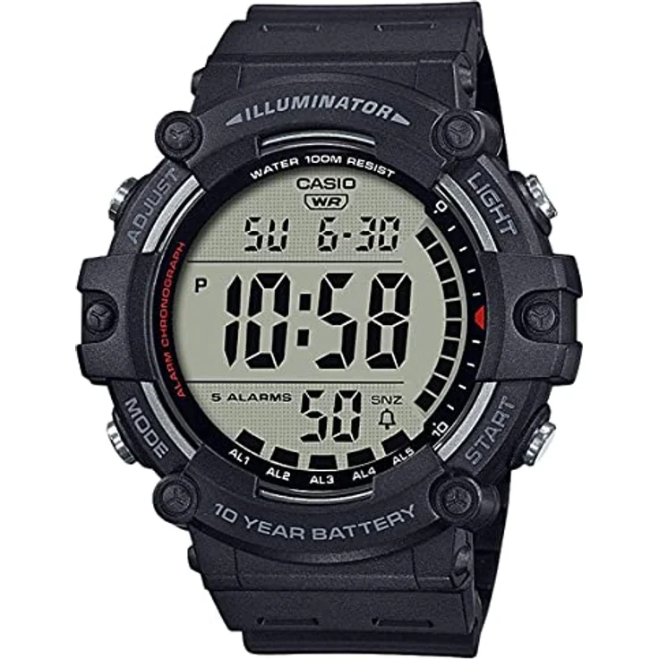 Casio Unisex-Erwachsene Digital Quartz Uhr mit Kunststoff Armband AE-1500WH-1AVEF – Bild 1