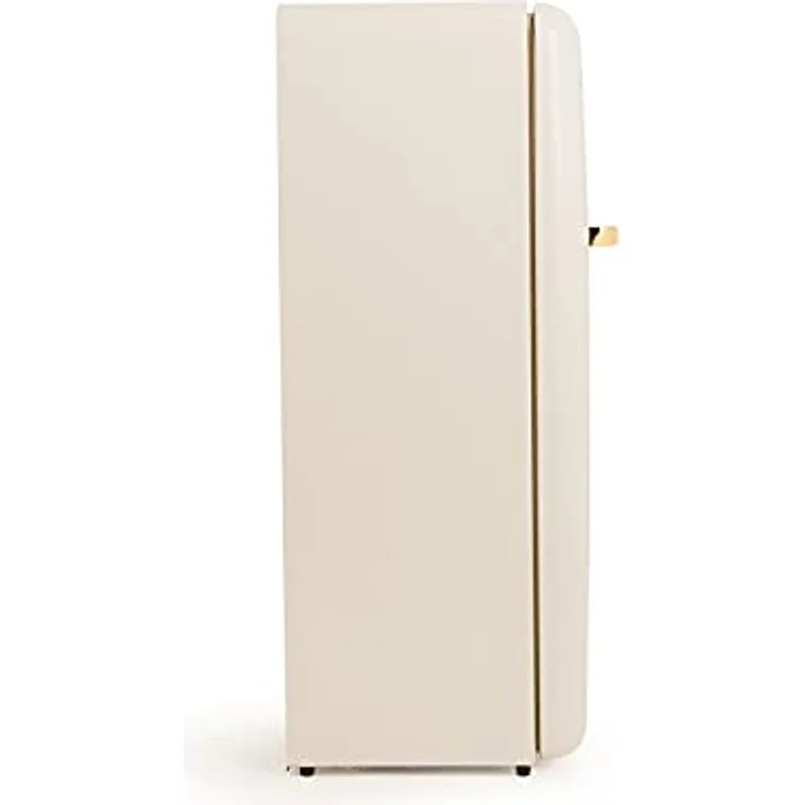 CREATE RETRO FRIDGE 150 GOLD, Kühlschrank mit Gefrierfach 281L in Cremeweiß, 150cm, 3 Ablagen, temperaturregulierbar, geringer Energieverbrauch – Bild 5