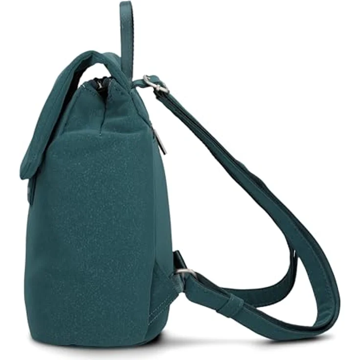 Zwei Mademoiselle.M City Rucksack, 29 cm, petrol, 100% Polyurethan, 24 cm x 13 cm – Bild 7