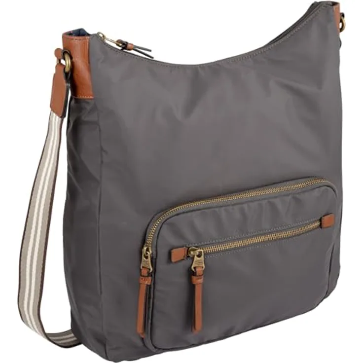 camel active Umhängetasche Bari, Nylon mit mehreren Reißverschlusstaschen, modischem Umhängeriemen, ideal für Freizeit und City