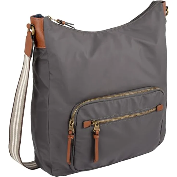 camel active Umhängetasche Bari, Nylon mit mehreren Reißverschlusstaschen, modischem Umhängeriemen, ideal für Freizeit und City – Bild 1