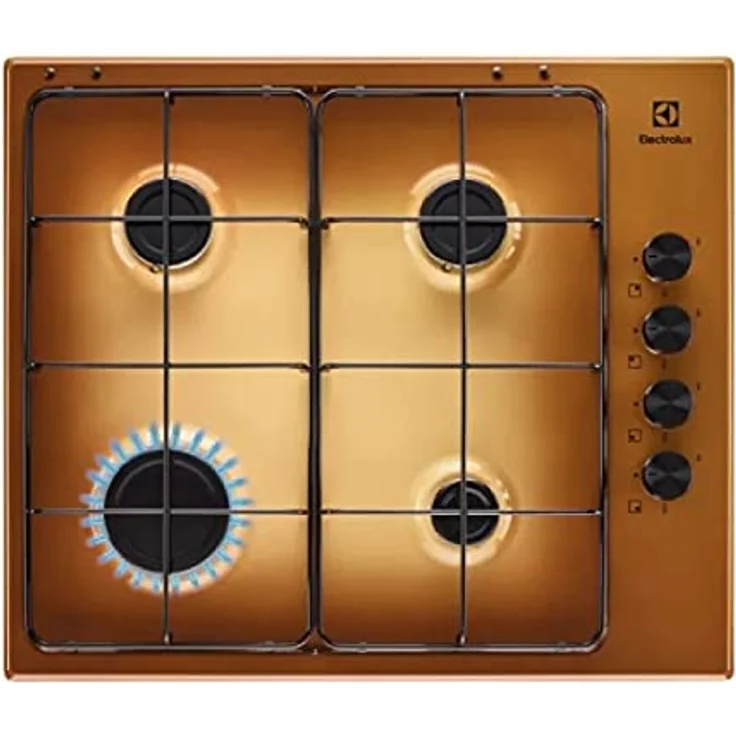 Electrolux KGS6404T, Gaskochfeld mit 4 Brennern und Edelstahl-Oberfläche