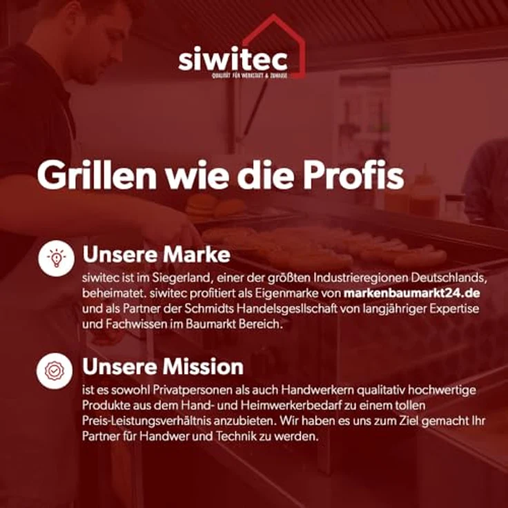 siwitec Tischgrill Gastrobräter 3-flammig, vielseitiger Elektrogrill für Gastro, Imbiss & Catering – Bild 6
