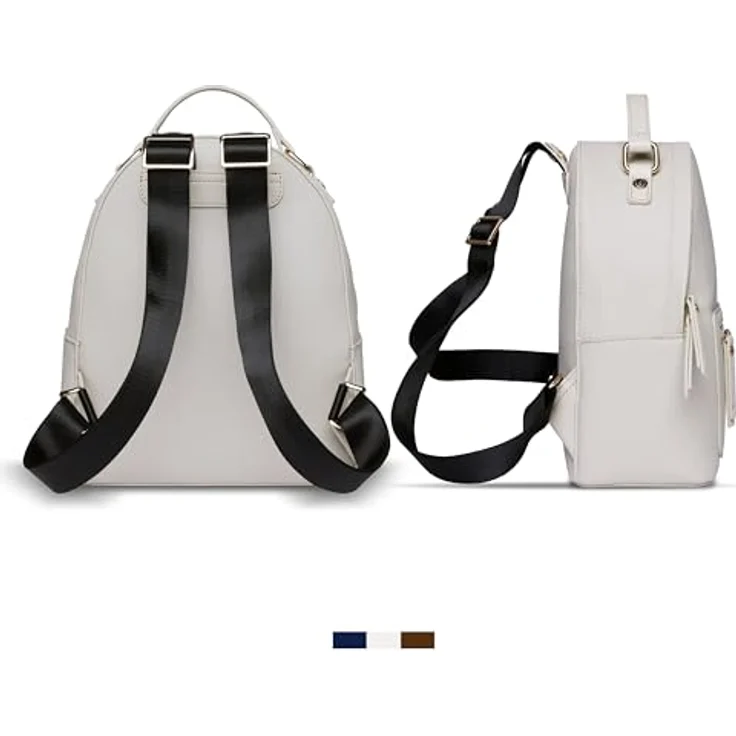 bugatti Ella City Rucksack, 28 cm, 100% Polyurethan, Farbe weiss, kompaktes Design – Bild 3