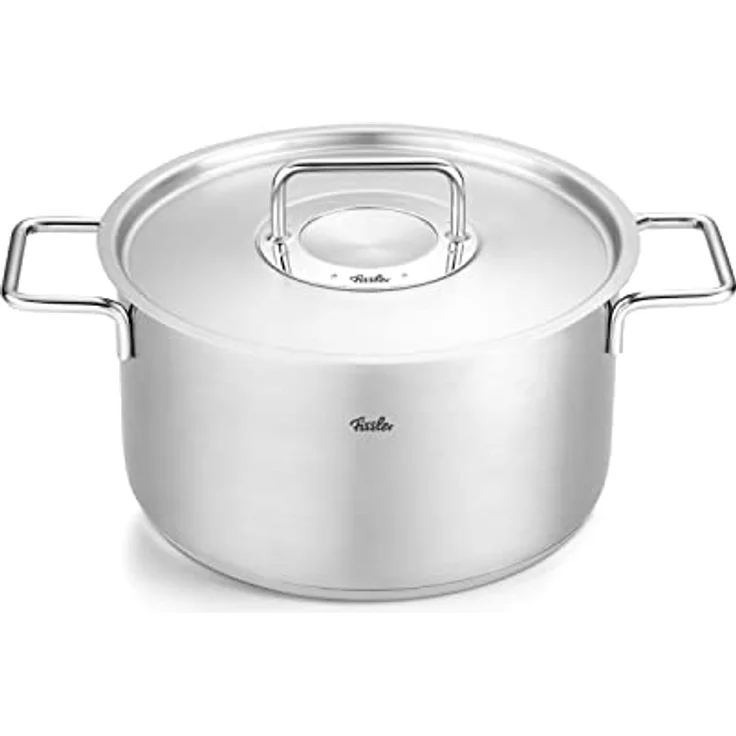 Fissler Pure Collection / Edelstahl-Kochtopf (Ø 24 cm, 5,7L) Töpfe inkl. Metall-Deckel, Innen-Skalierung – Induktion – Bild 1
