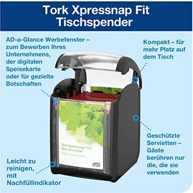 Tork Servietten, Serviettenspender Xpressnap Fit N14 – Bild 3