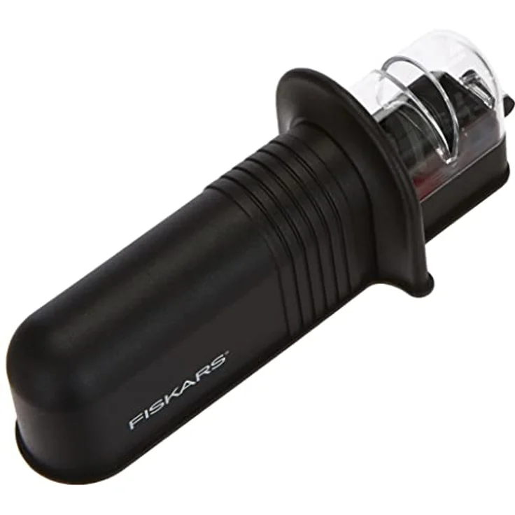 Fiskars Roll-Sharp Messerschärfer mit Keramik-Schleifstein, Kunststoff, Schwarz, Essential, 1023811 – Bild 2