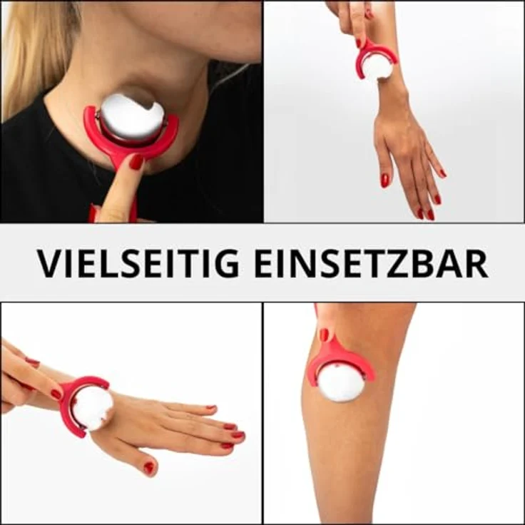 Winch FEELVIT Massageroller mit Wärme-/Kältetherapie-Funktion | Massagegerät mit Griff | Ice Roller | Pink – Bild 2