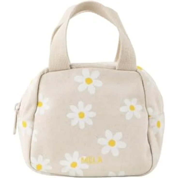 MELA Mini Bag Organizer Tasche klein Style SHAILA, Bio-Baumwoll-Canvas mit drei Innenfächern, ideal für Ordnung unterwegs