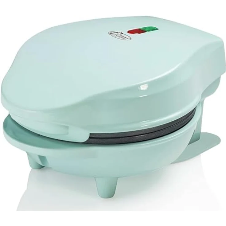 Bestron AMW500M Mini-Waffelautomat, Waffeleisen, 550W, Backampel, antihaftbeschichtet, mint – Bild 3