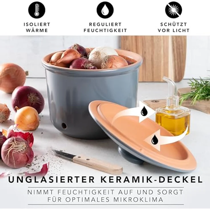 Römertopf Frischetopf Maxi ø 20 cm, Auflaufform, Grau – Bild 4