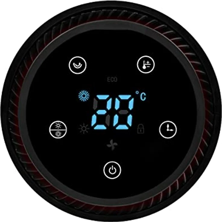 VONROC Turmheizlüfter 2000W mit ECO-Modus und Keramikheiztechnik für Räume bis 20 m² – Bild 2
