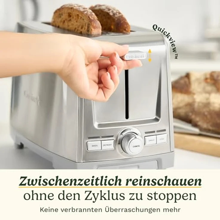Cuisinart Core Collection 2-Scheiben-Toaster mit extra-langen Schlitzen, Bagel-Funktion, High-Lift Quickview™ und Edelstahl-Design – Bild 5