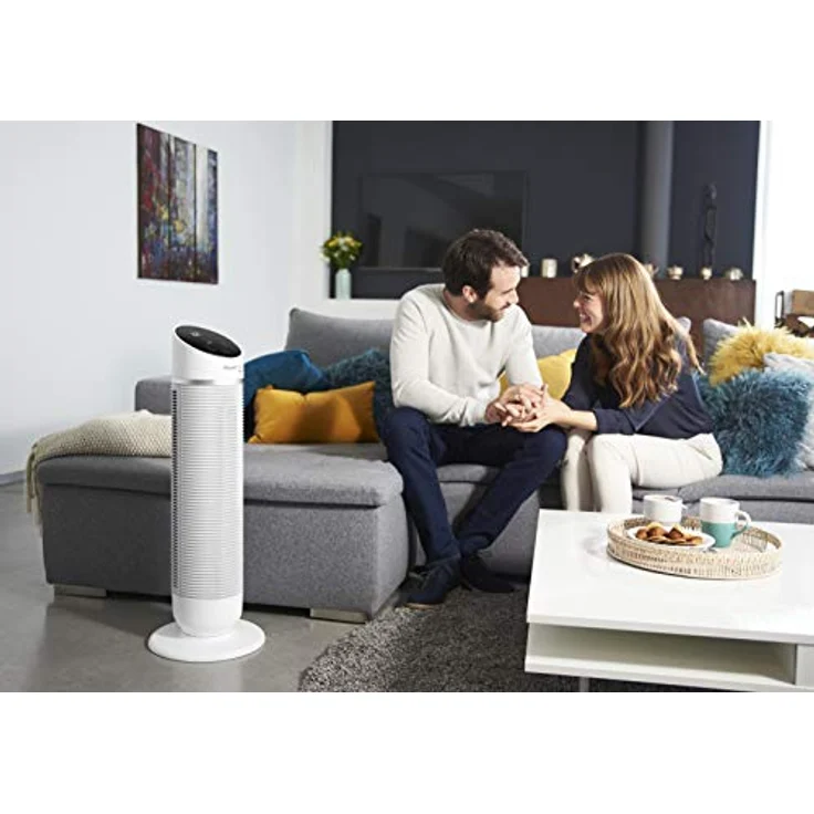 Rowenta HQ8120 Silent Comfort 3in1 Turmventilator | Heizlüfter- und Ventilatorfunktion | filtert die Luft | Eco-Heizmodus | Smart-Modus | Fernbedienung | Timer | Auto-Off | Weiß, Heizlüfter – Bild 5
